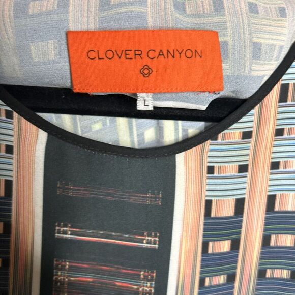 Clover Canyon Top Sleeveless Cross opening in the Back Artsy Size L - Picture 2 of 7